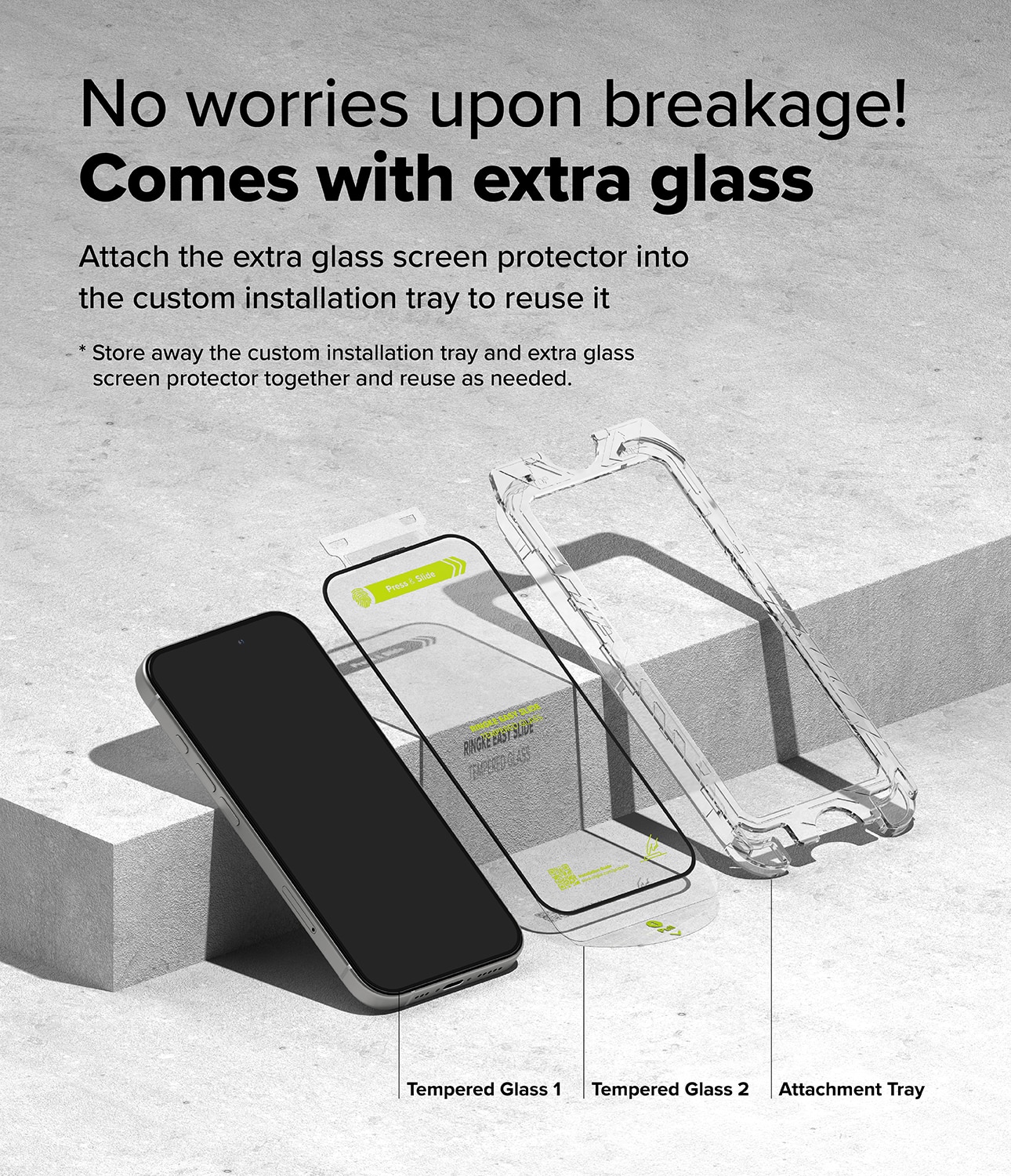 Easy Slide Glass (2 piezas) iPhone 15