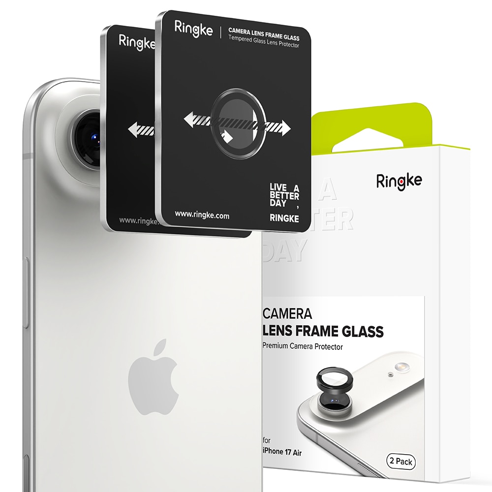 Camera Lens Frame Glass (2 piezas) iPhone 17 Air Black