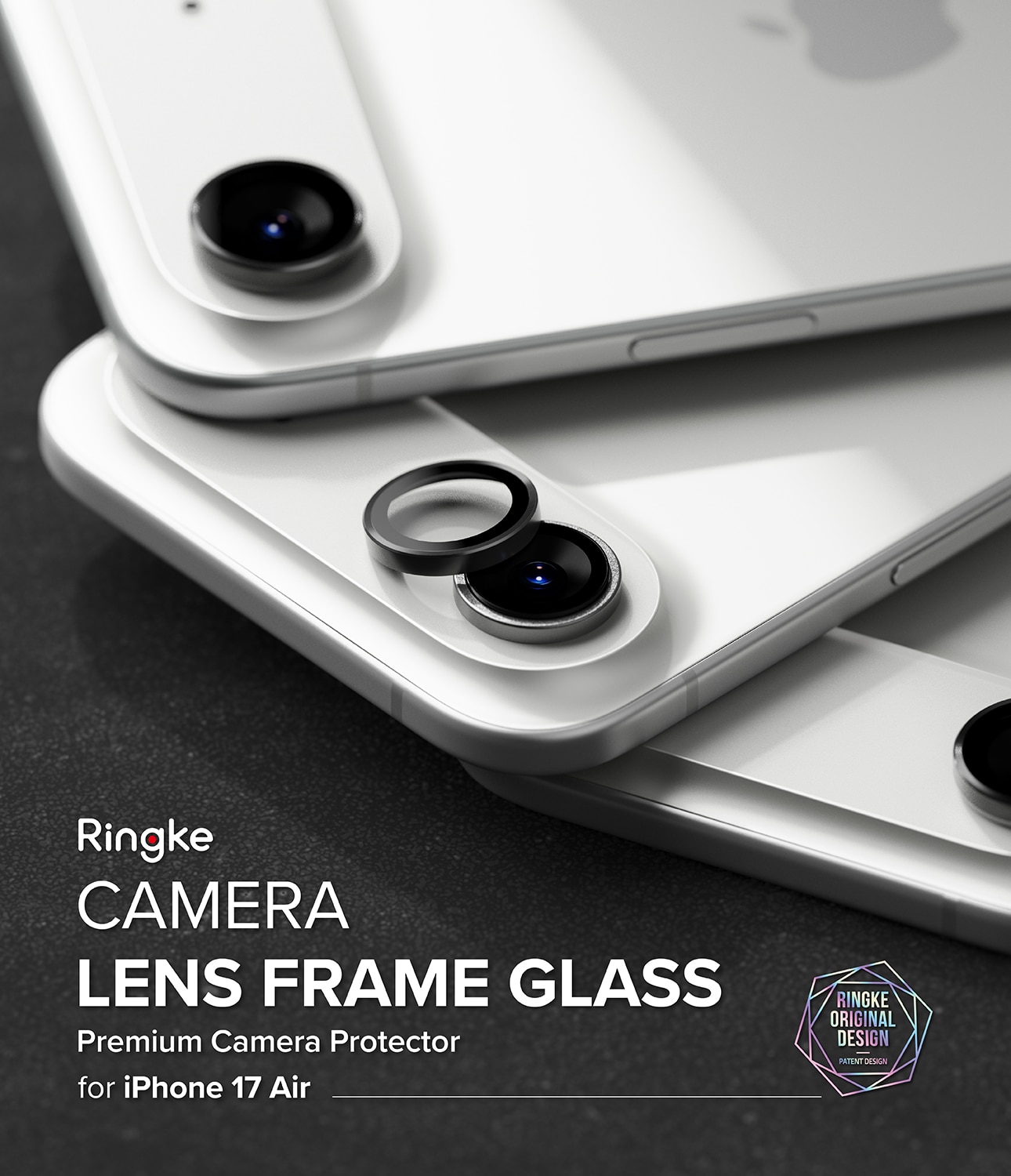 Camera Lens Frame Glass (2 piezas) iPhone 17 Air Black