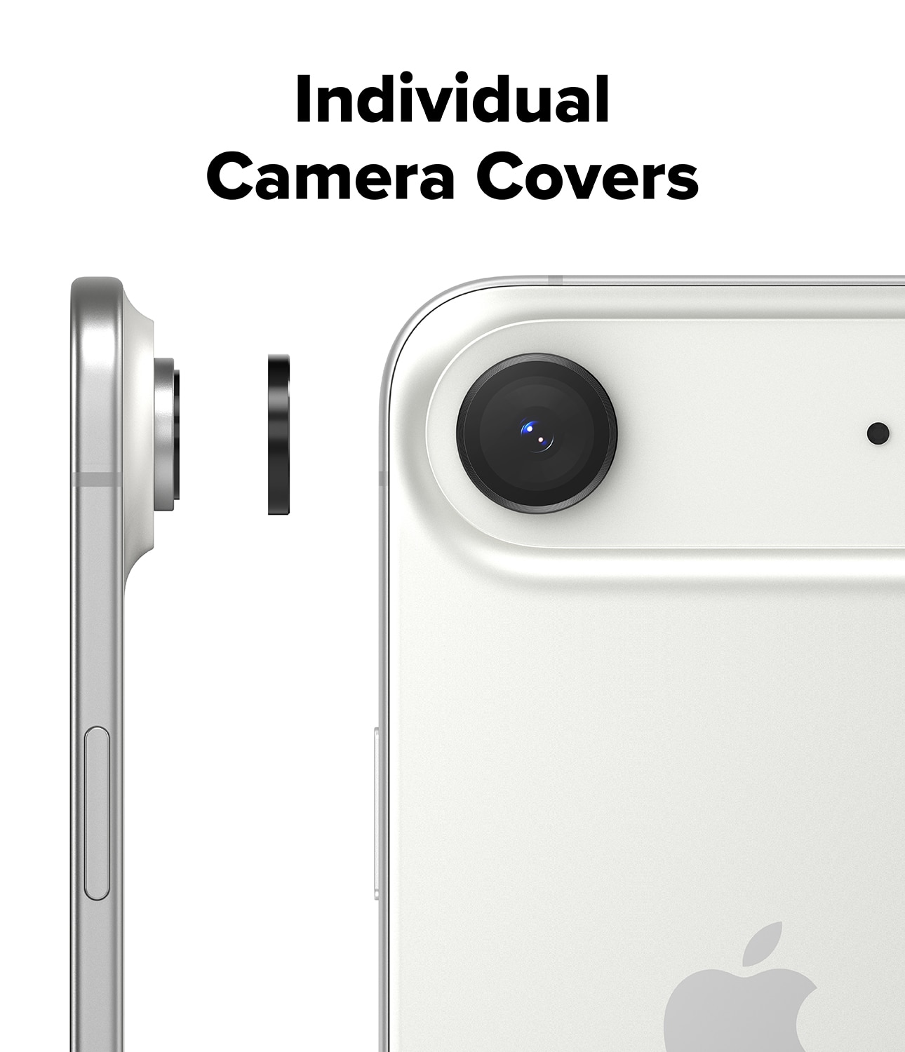 Camera Lens Frame Glass (2 piezas) iPhone 17 Air Black