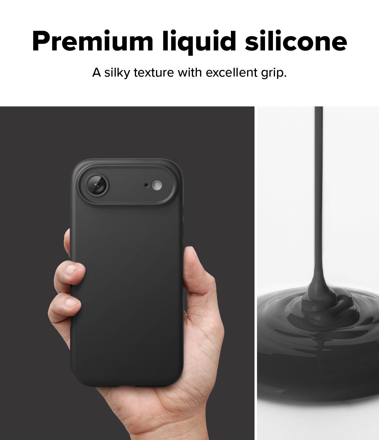 Silicone Magnetic Funda iPhone 17 Air Black
