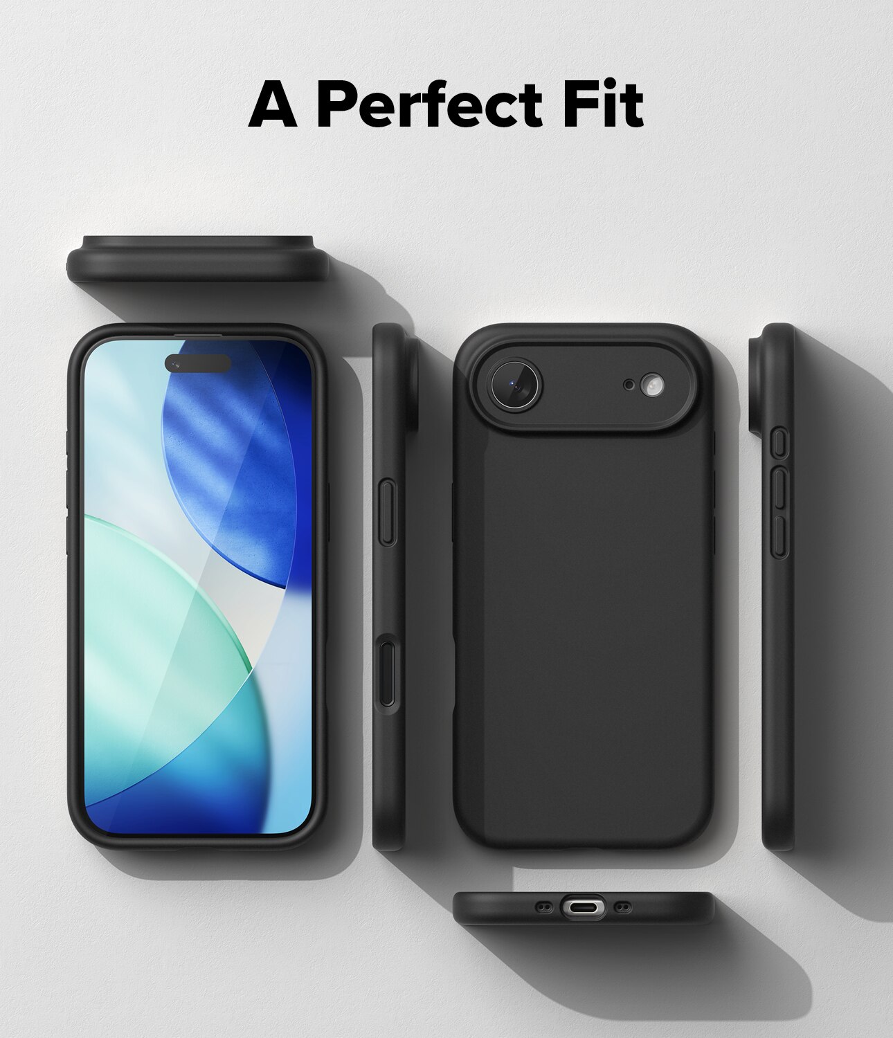 Silicone Magnetic Funda iPhone 17 Air Black