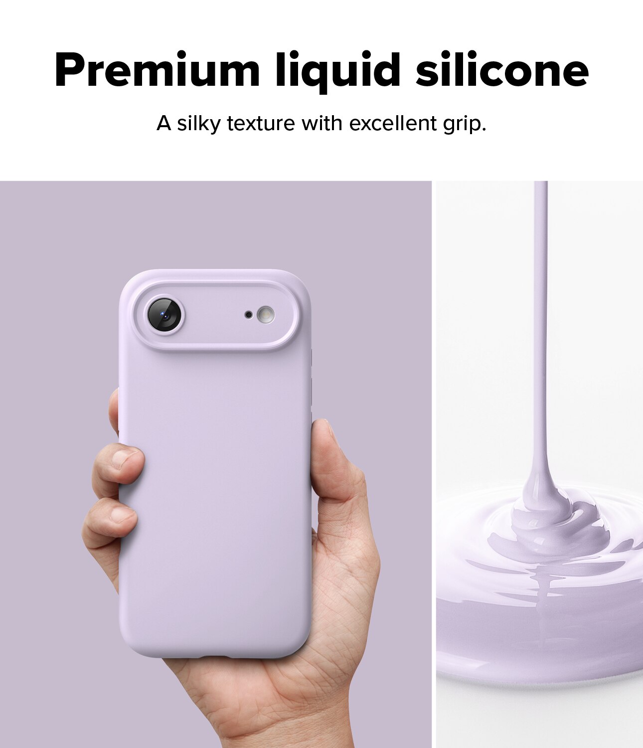 Silicone Magnetic Funda iPhone 17 Air Light Purple