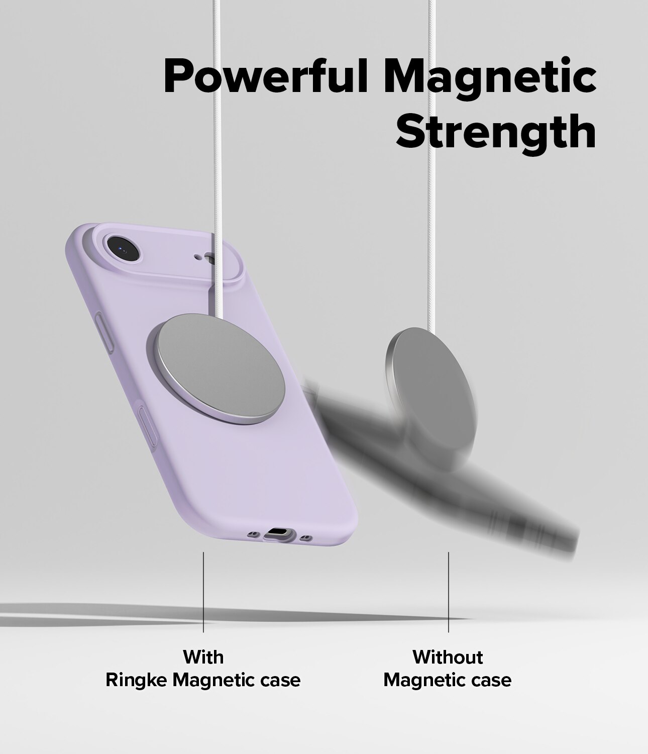 Silicone Magnetic Funda iPhone 17 Air Light Purple