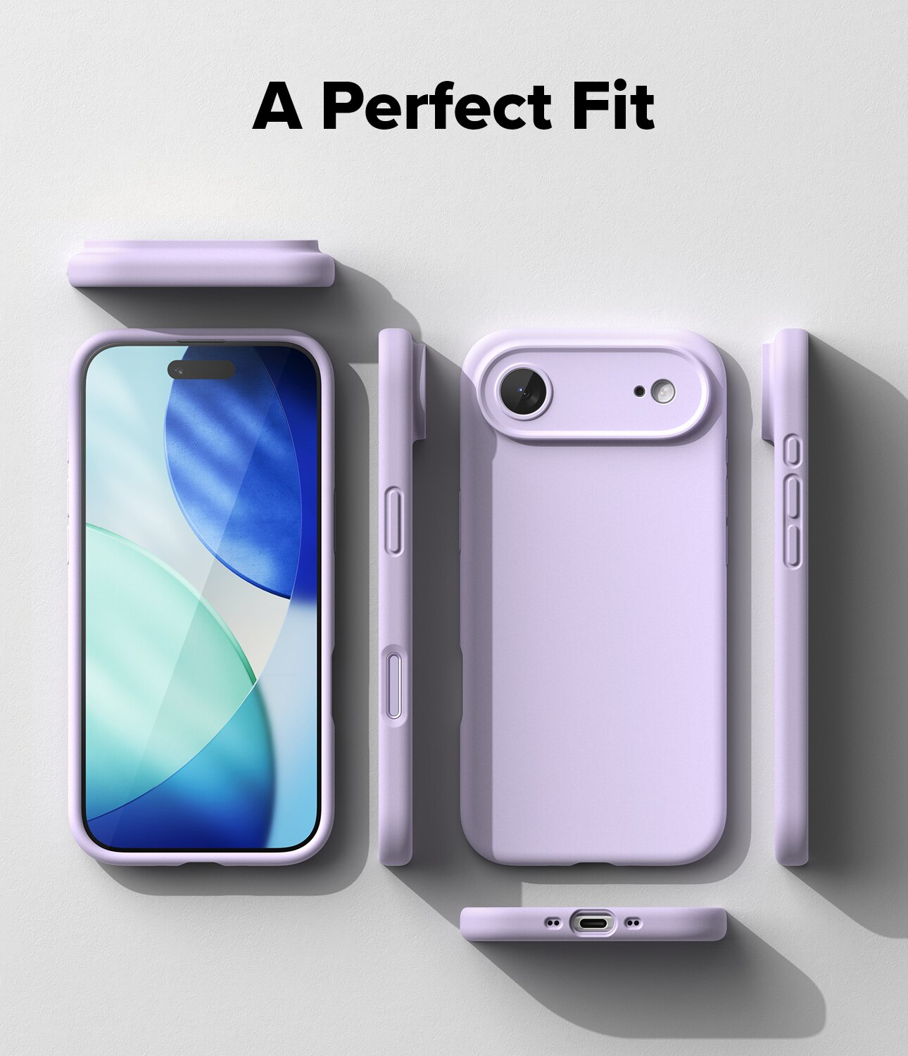 Silicone Magnetic Funda iPhone 17 Air Light Purple