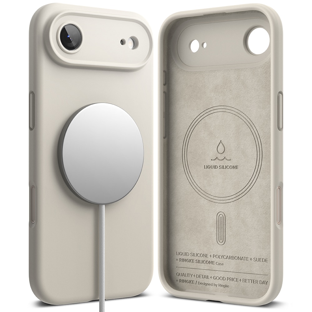 Silicone Magnetic Funda iPhone 17 Air Stone