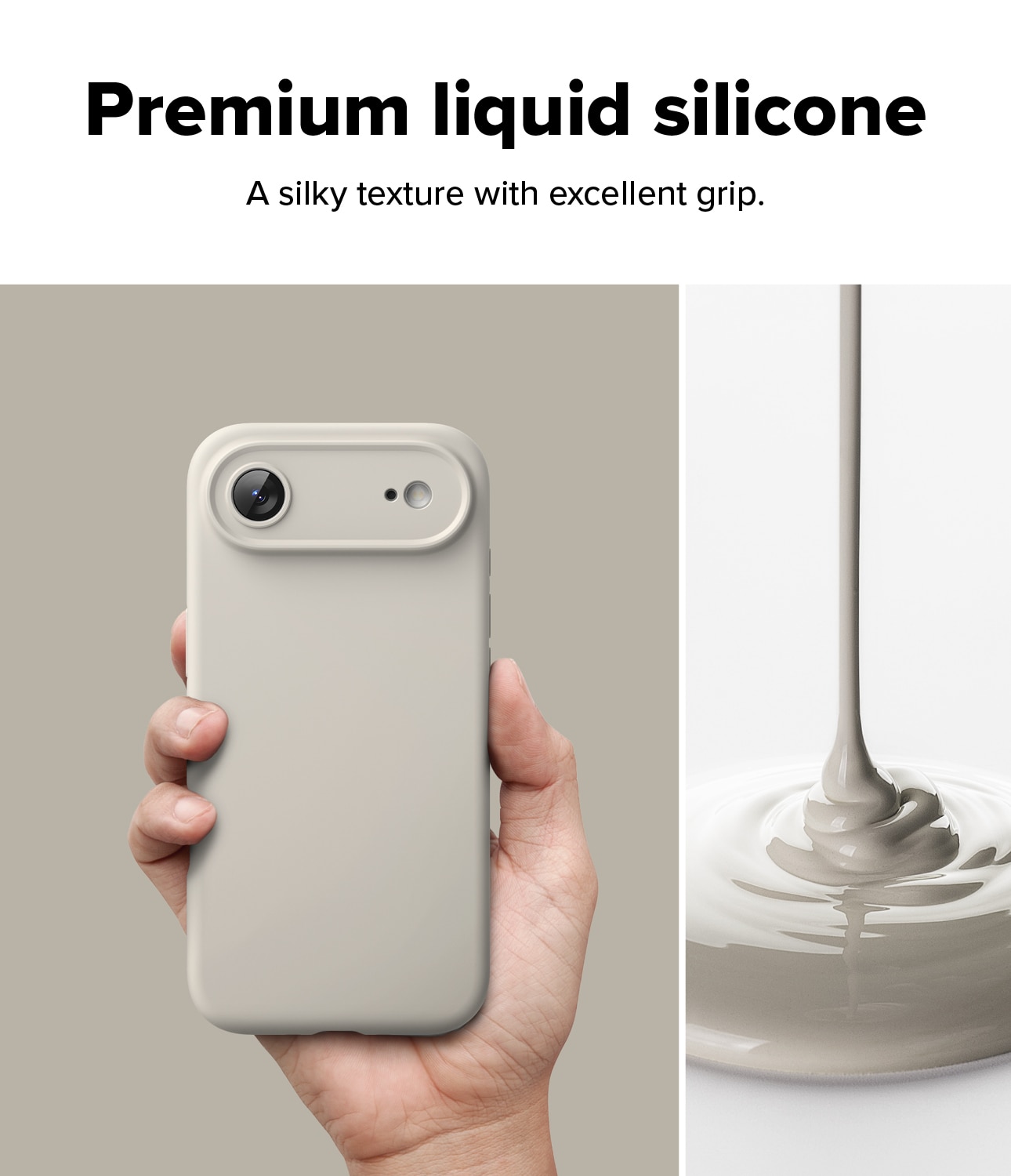 Silicone Magnetic Funda iPhone 17 Air Stone