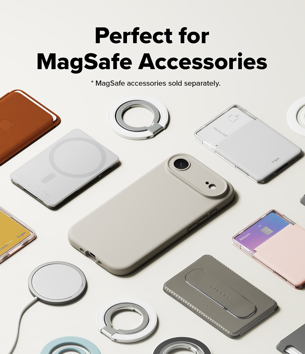 Silicone Magnetic Funda iPhone 17 Air Stone