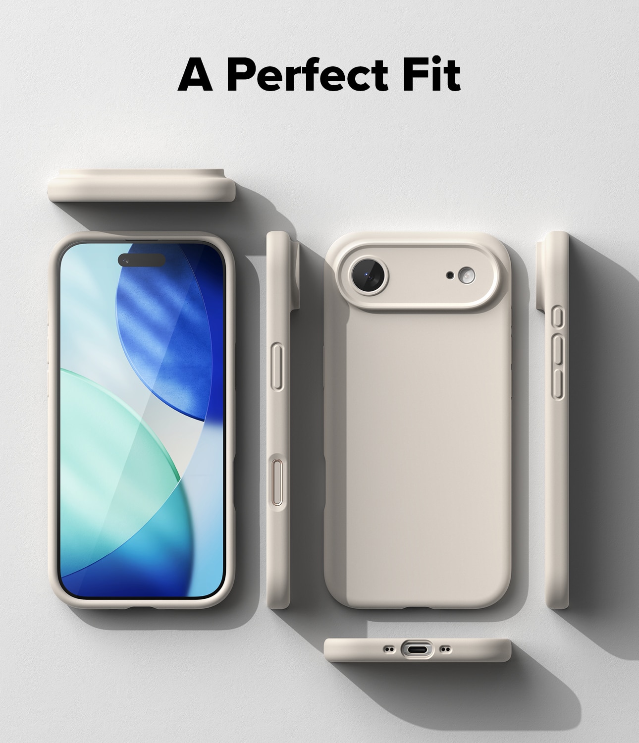 Silicone Magnetic Funda iPhone 17 Air Stone