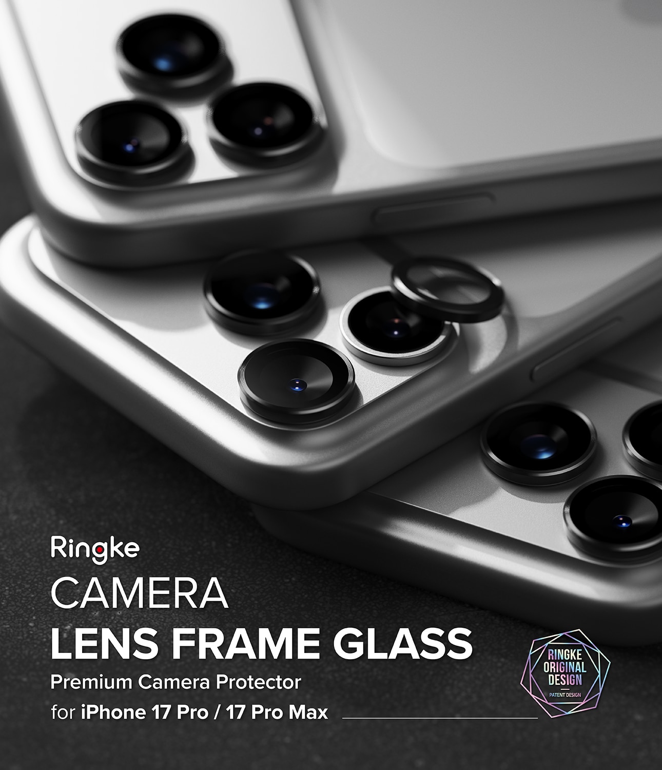 Camera Lens Frame Glass (2 piezas) iPhone 17 Pro Max Black