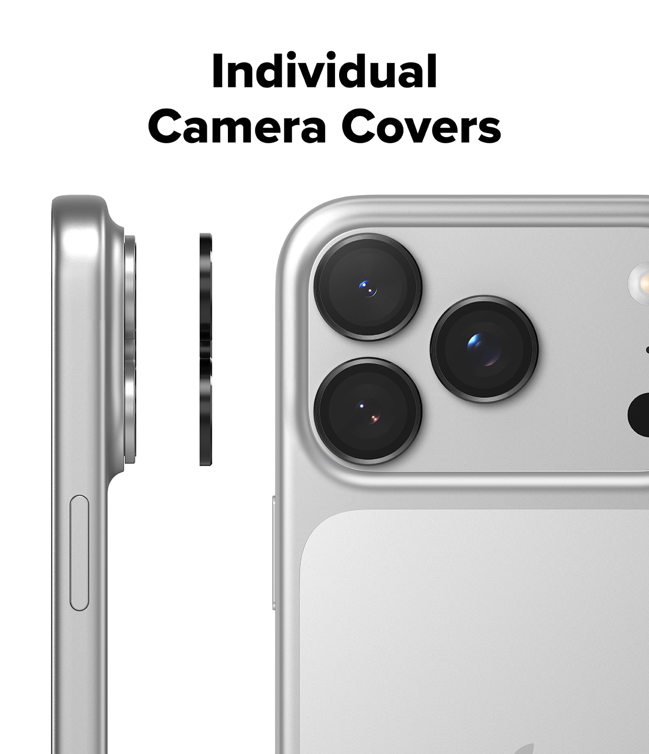 Camera Lens Frame Glass (2 piezas) iPhone 17 Pro Max Black