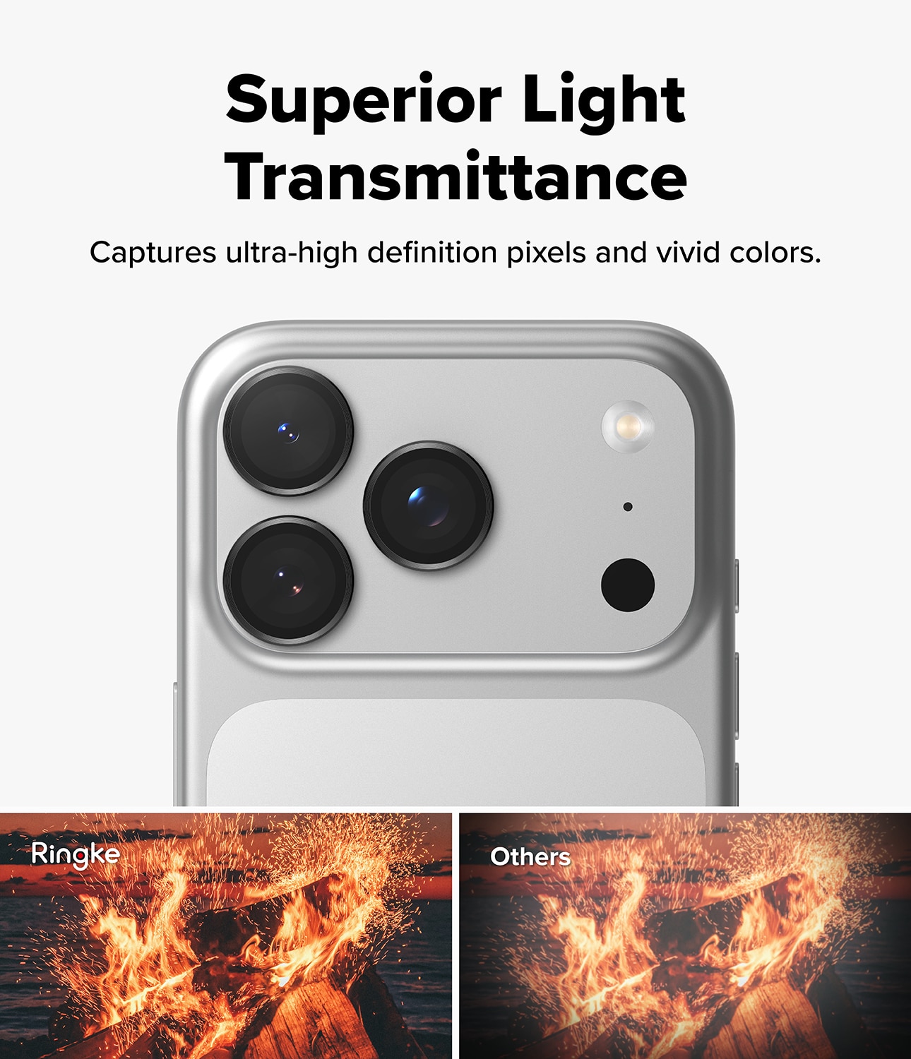 Camera Lens Frame Glass (2 piezas) iPhone 17 Pro Max Black