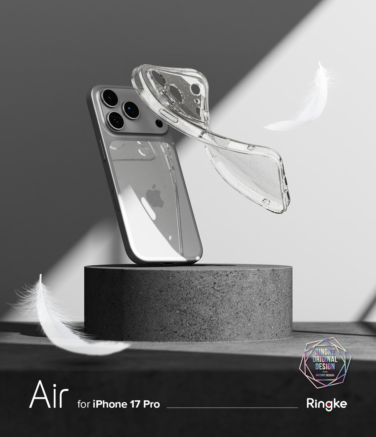 Funda Air iPhone 17 Pro Glitter Clear