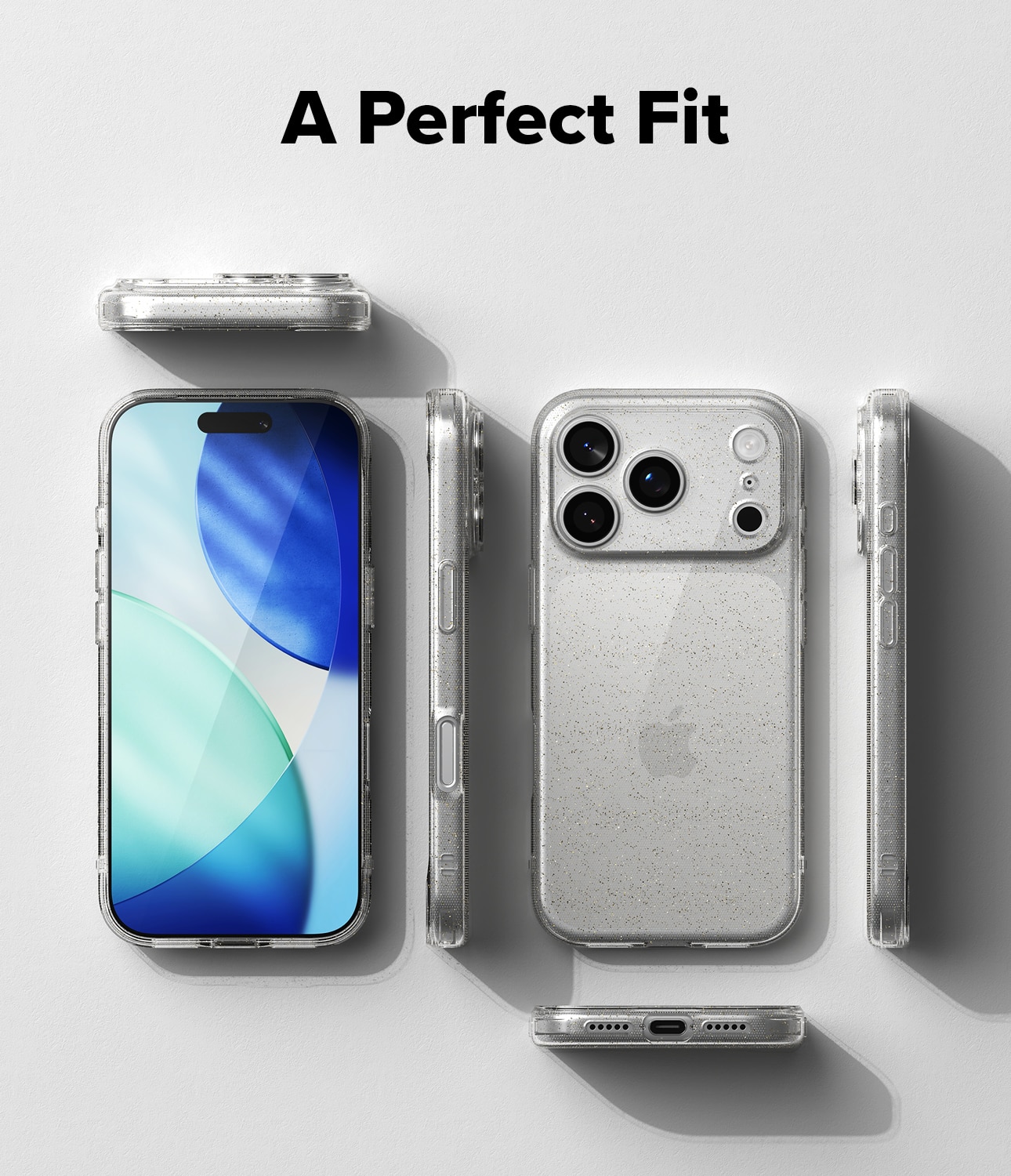 Funda Air iPhone 17 Pro Max Glitter Clear