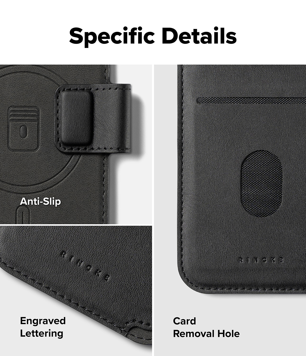 Folio Grip Wallet Magnetic iPhone 17 Pro Black