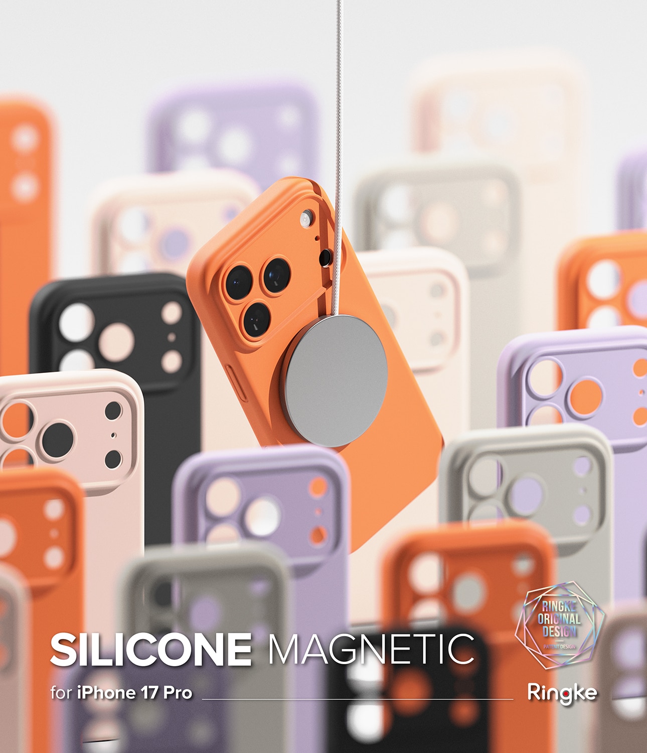 Silicone Magnetic Funda iPhone 17 Pro Black
