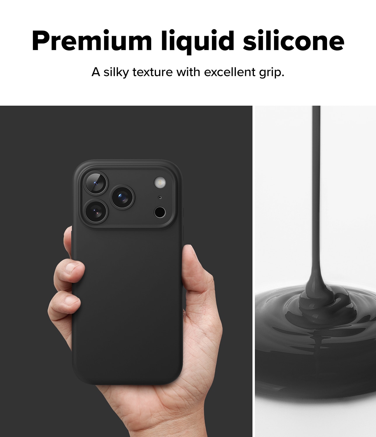 Silicone Magnetic Funda iPhone 17 Pro Max Black