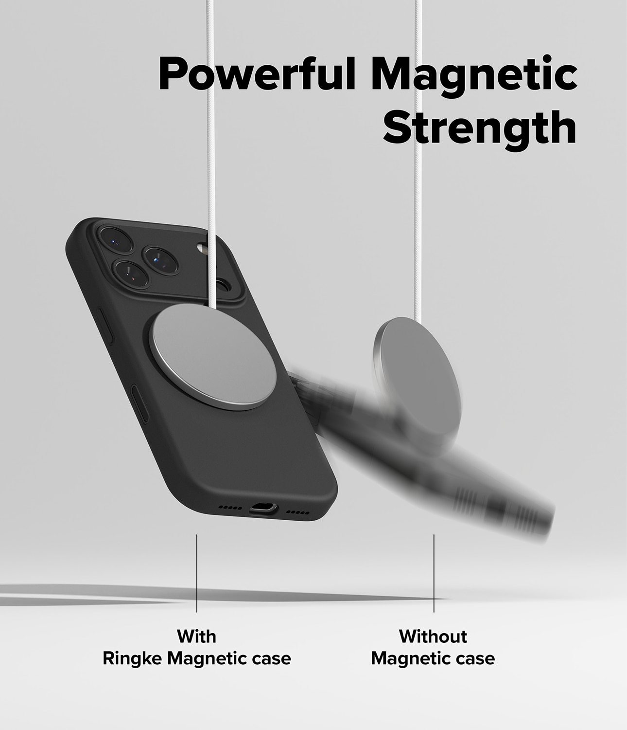 Silicone Magnetic Funda iPhone 17 Pro Max Black
