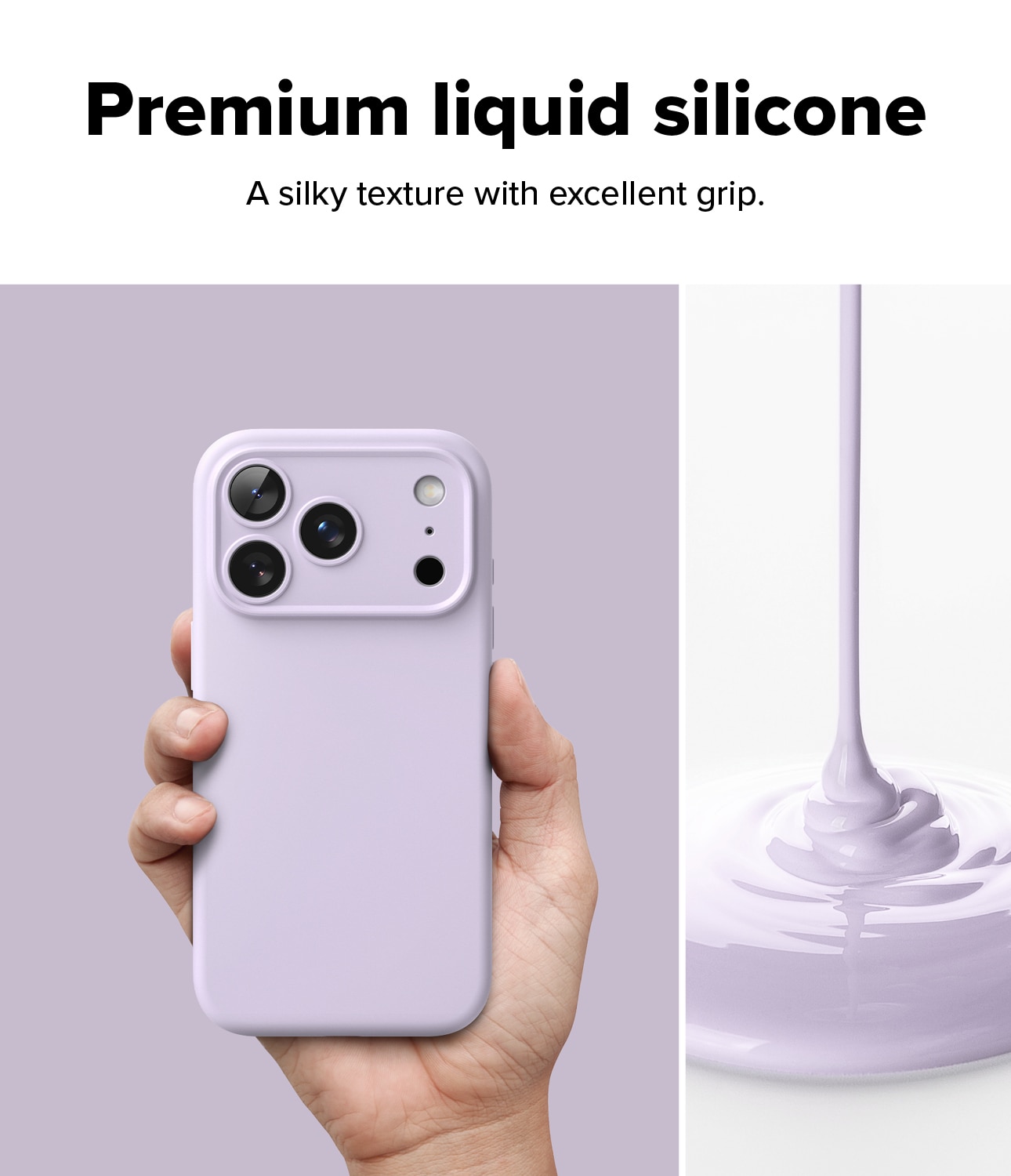 Silicone Magnetic Funda iPhone 17 Pro Max Light Purple