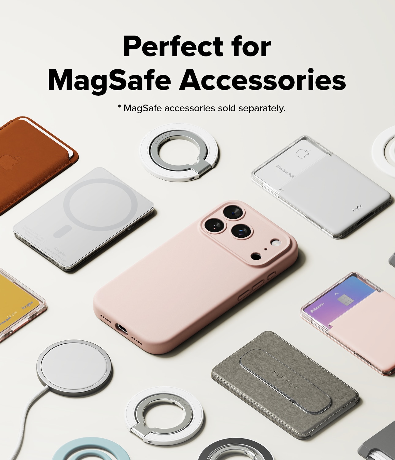 Silicone Magnetic Funda iPhone 17 Pro Pink Sand