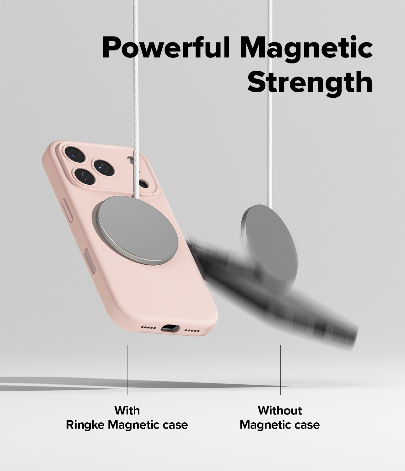 Silicone Magnetic Funda iPhone 17 Pro Pink Sand