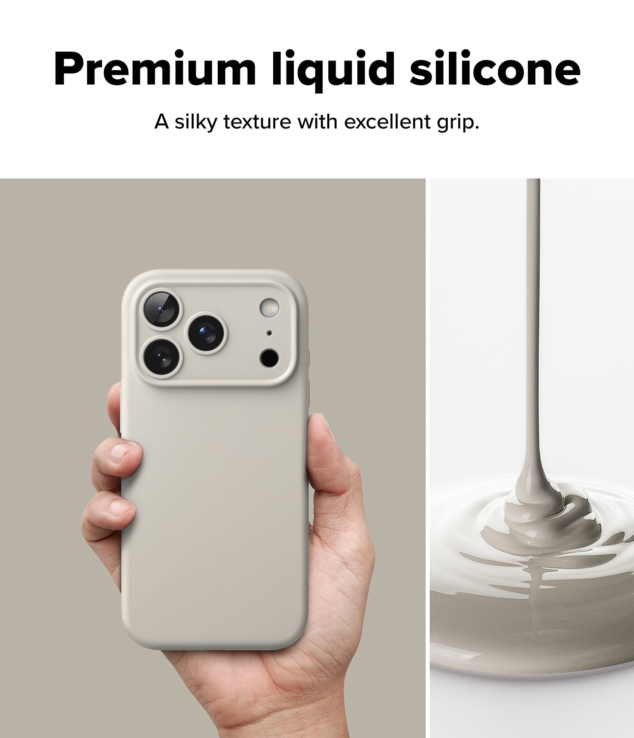 Silicone Magnetic Funda iPhone 17 Pro Max Stone