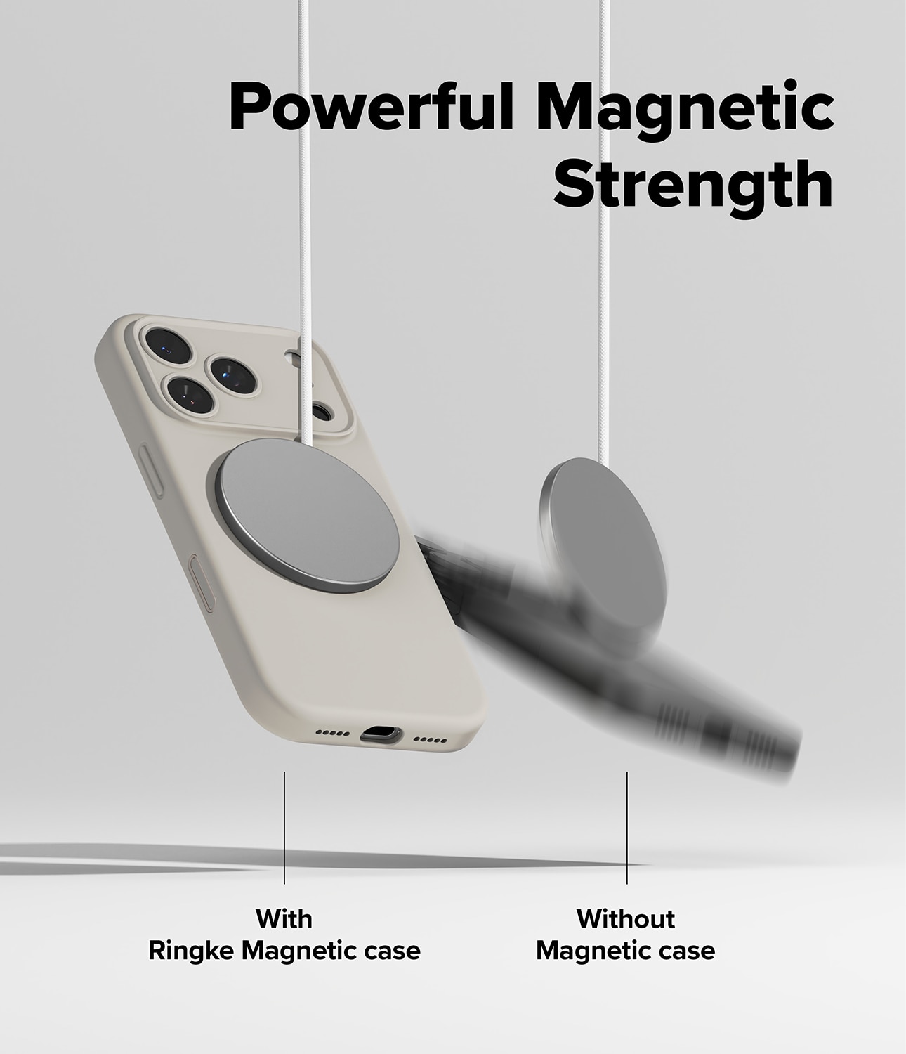 Silicone Magnetic Funda iPhone 17 Pro Max Stone