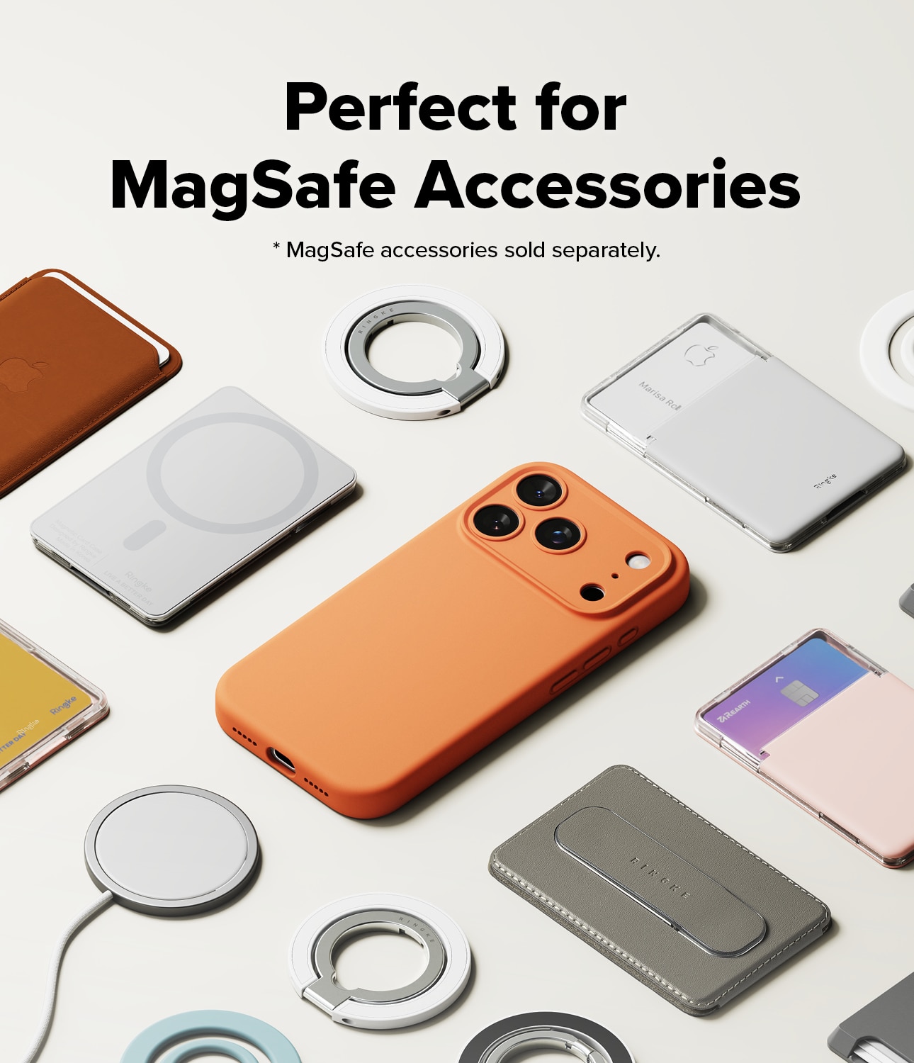 Silicone Magnetic Funda iPhone 17 Pro Max Tangerine