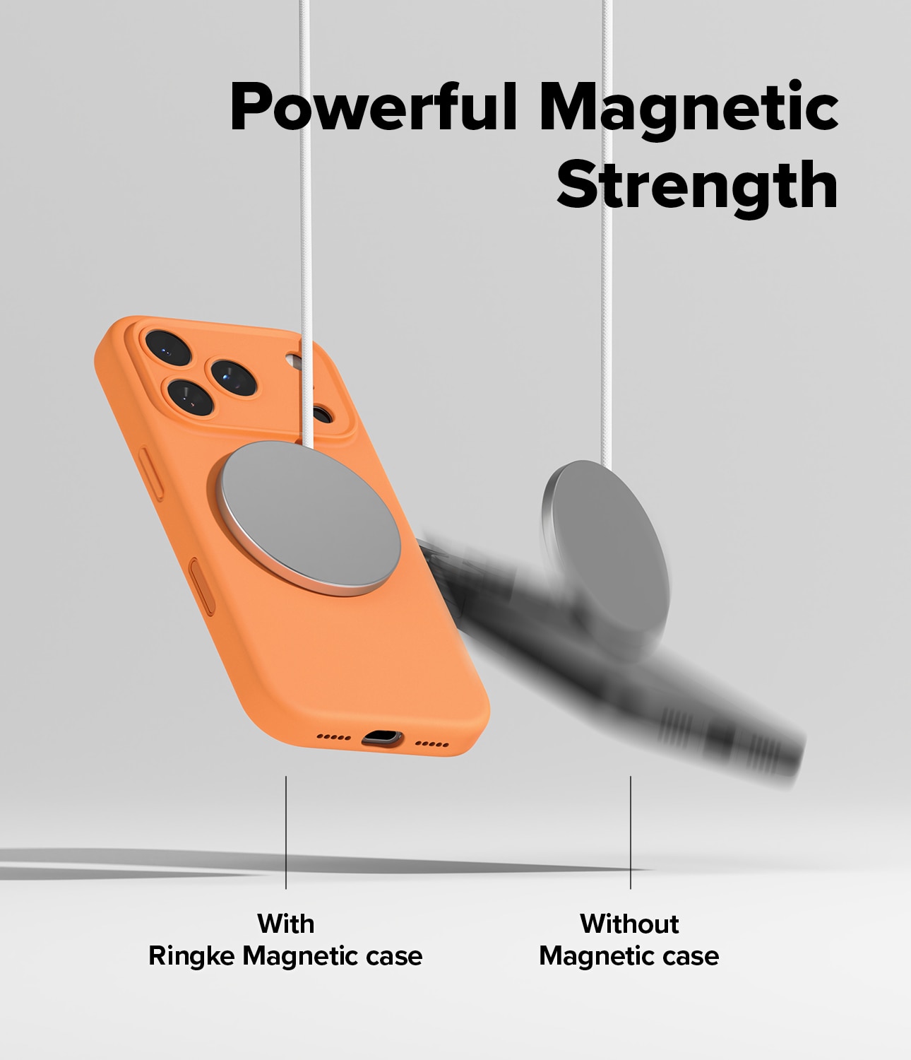 Silicone Magnetic Funda iPhone 17 Pro Max Tangerine