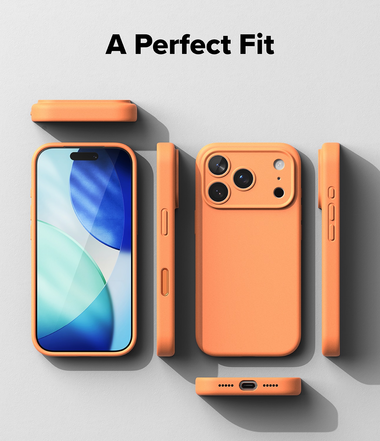 Silicone Magnetic Funda iPhone 17 Pro Max Tangerine