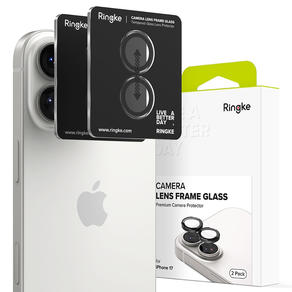 Camera Lens Frame Glass (2 piezas) iPhone 17 Black