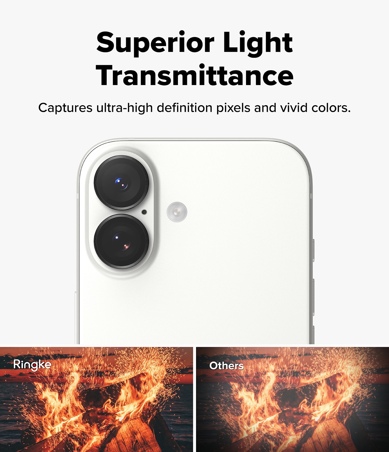 Camera Lens Frame Glass (2 piezas) iPhone 17 Black