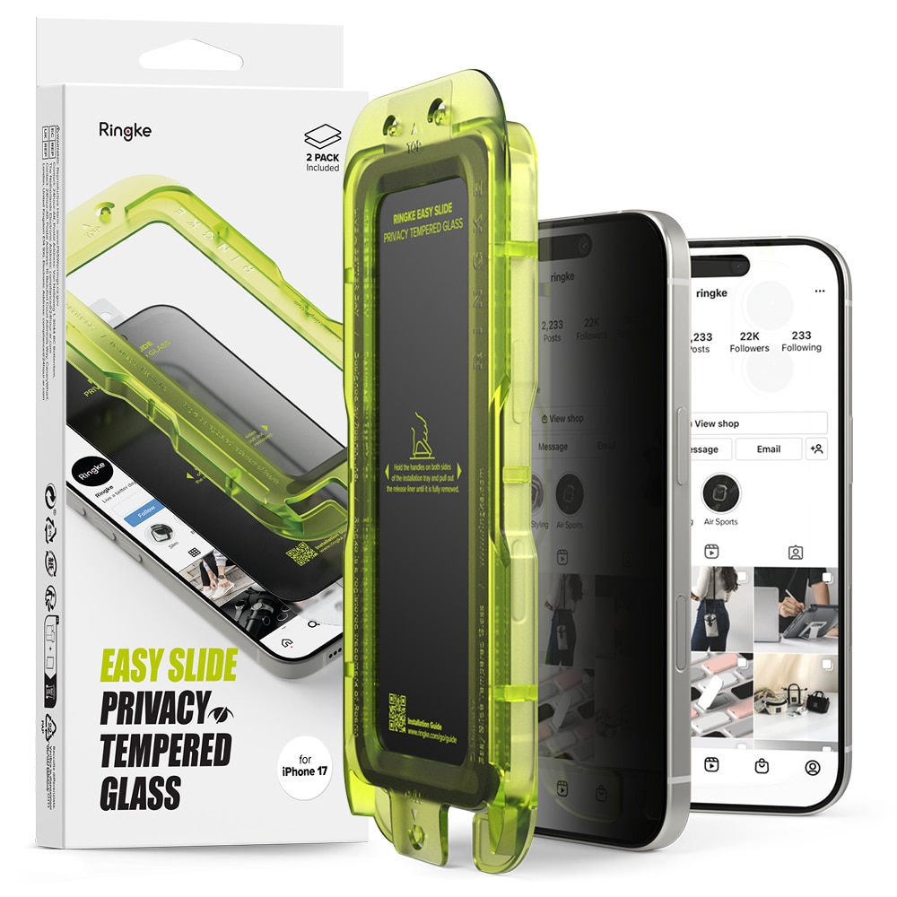 Easy Slide Privacy Glass (2 piezas) iPhone 17