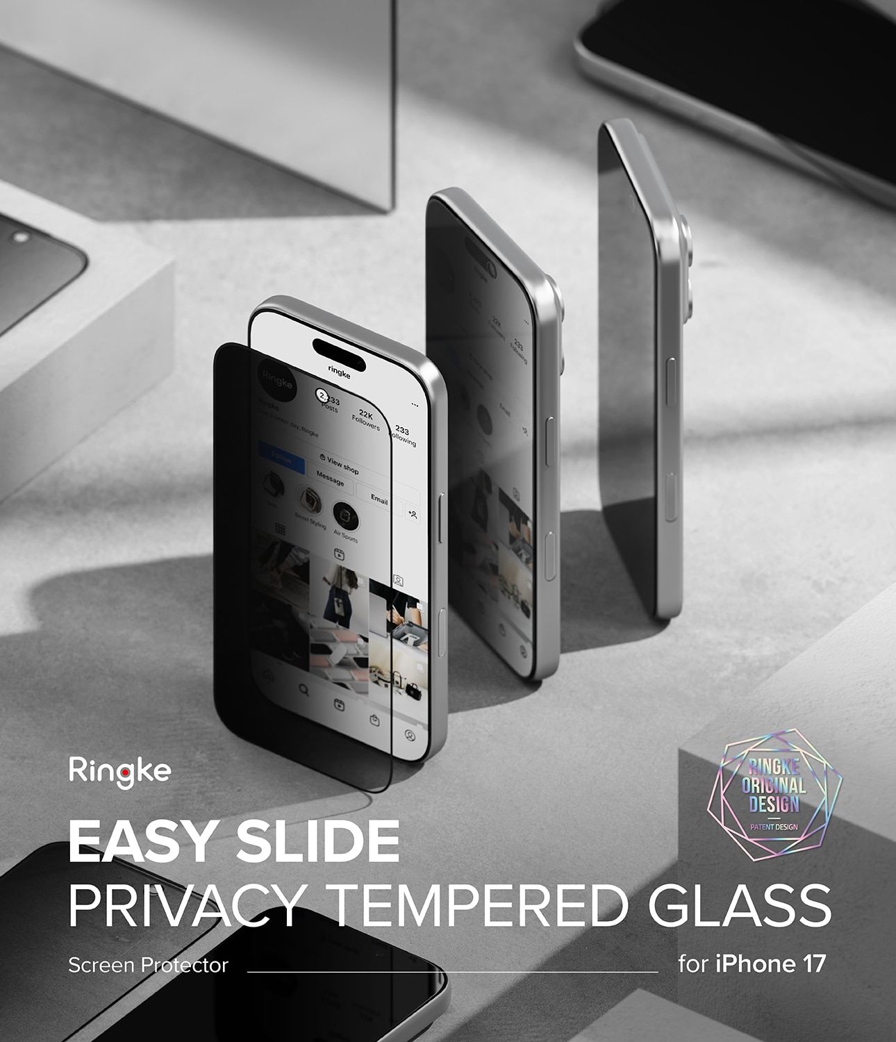 Easy Slide Privacy Glass (2 piezas) iPhone 17