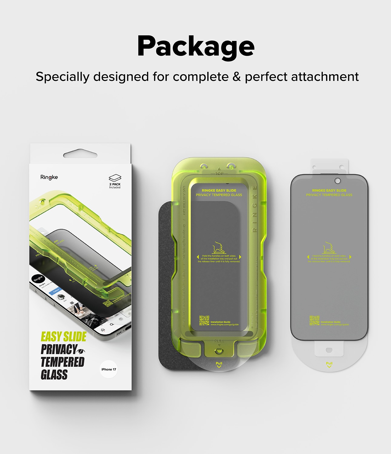 Easy Slide Privacy Glass (2 piezas) iPhone 17