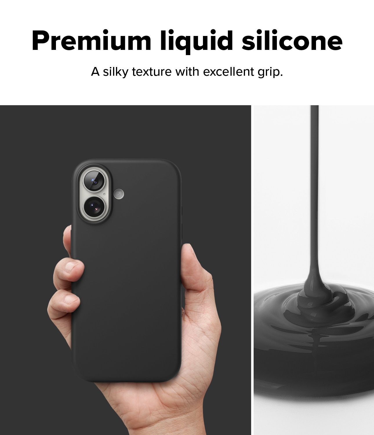 Silicone Magnetic Funda iPhone 17 Black