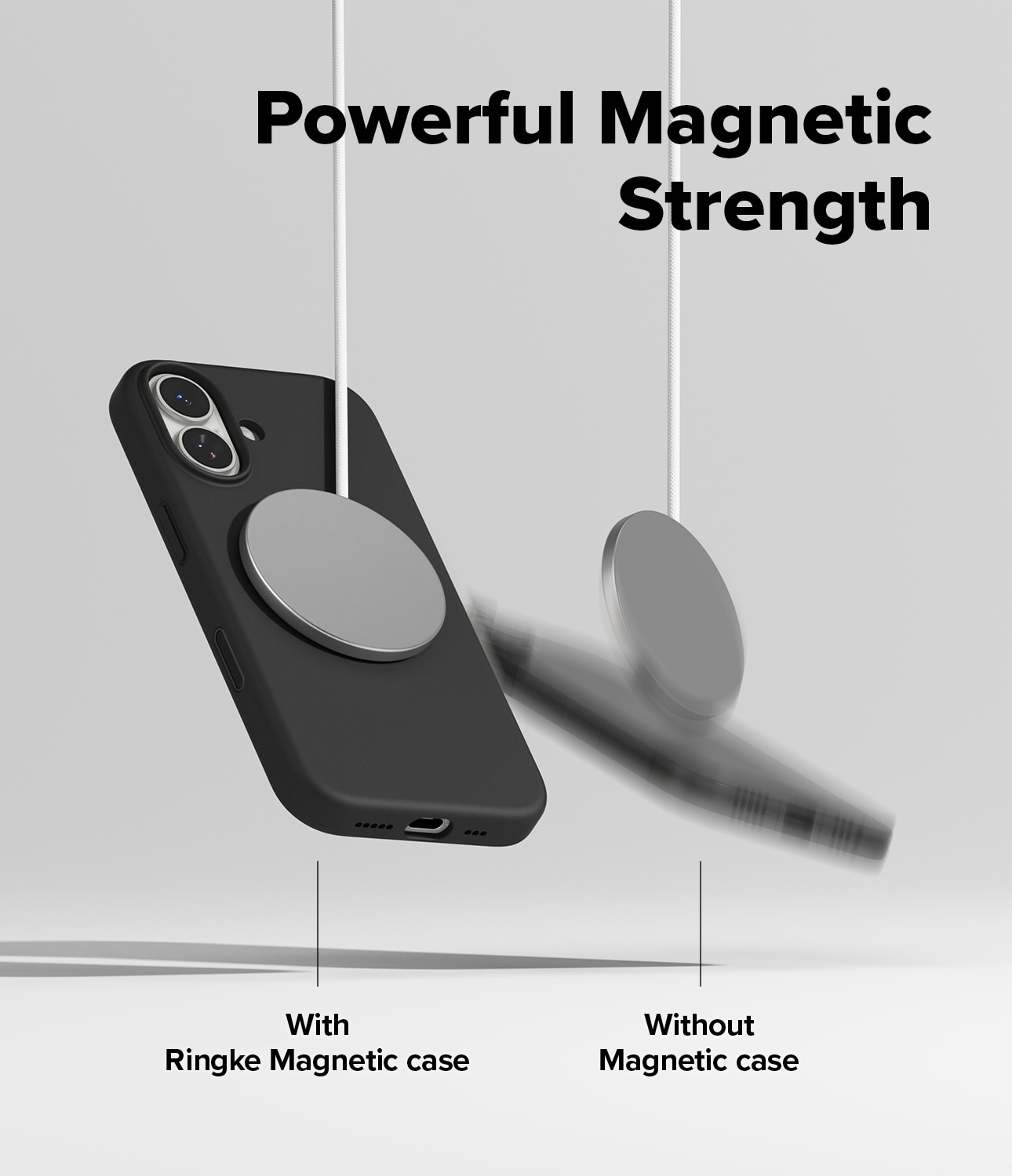 Silicone Magnetic Funda iPhone 17 Black