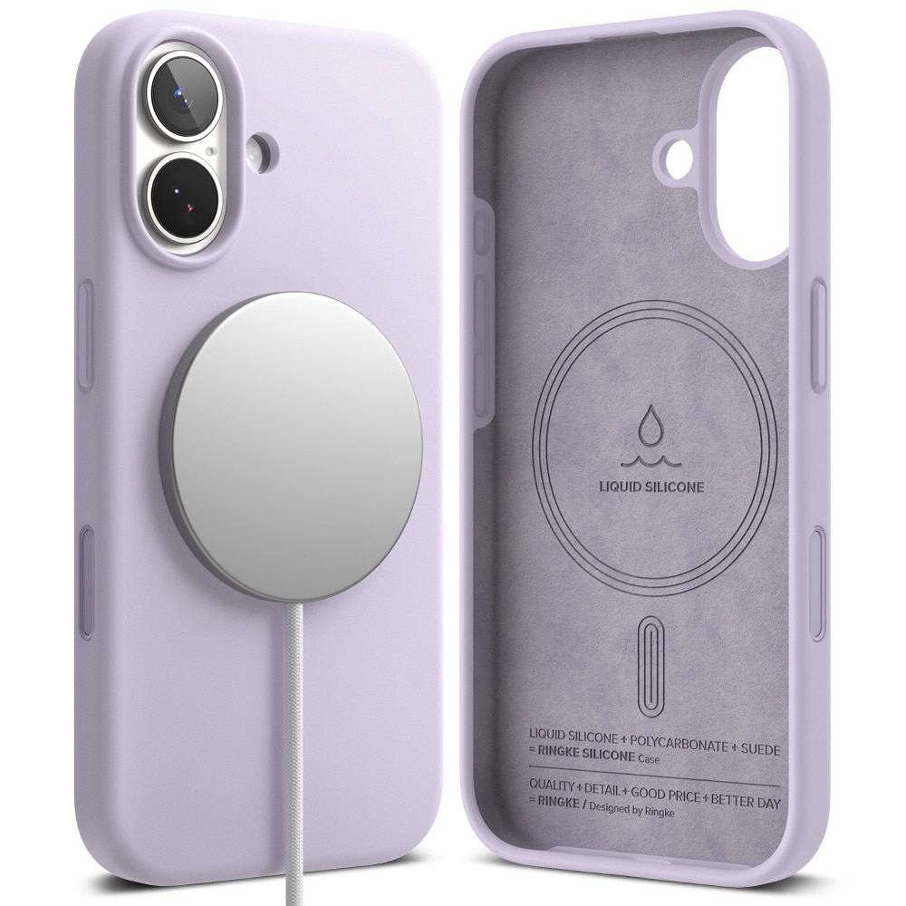 Silicone Magnetic Funda iPhone 17 Light Purple