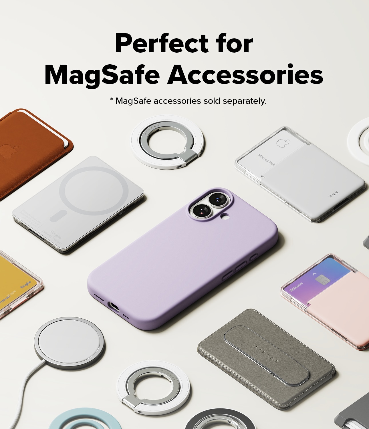 Silicone Magnetic Funda iPhone 17 Light Purple