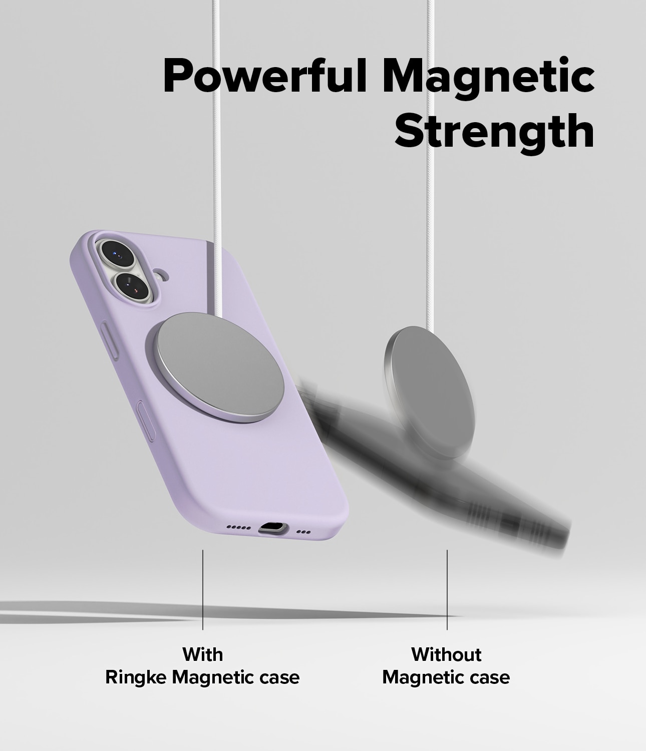 Silicone Magnetic Funda iPhone 17 Light Purple