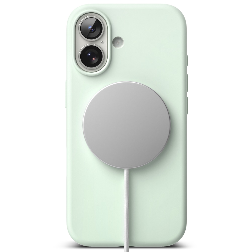 Silicone Magnetic Funda iPhone 17 Soft Mint
