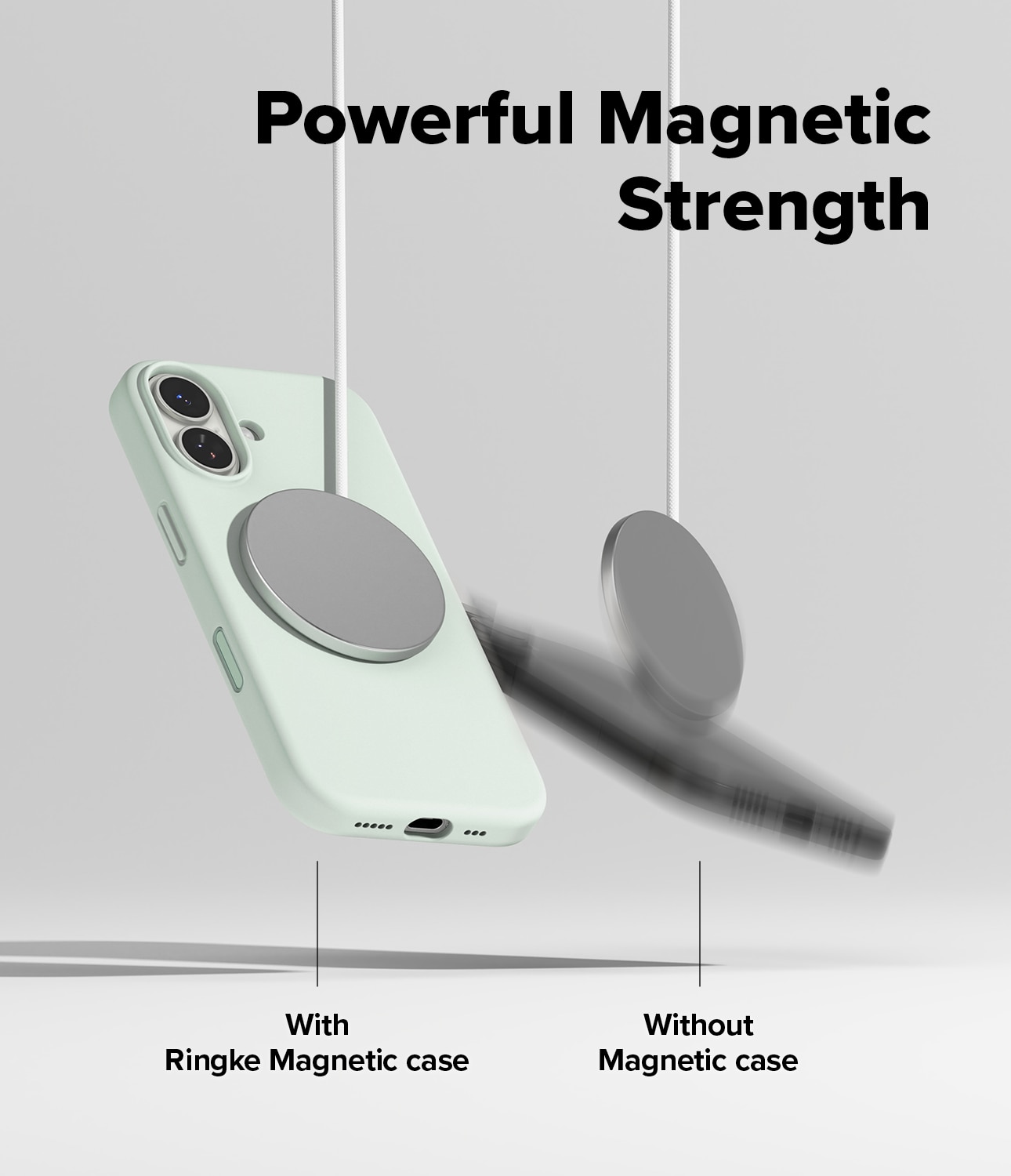 Silicone Magnetic Funda iPhone 17 Soft Mint