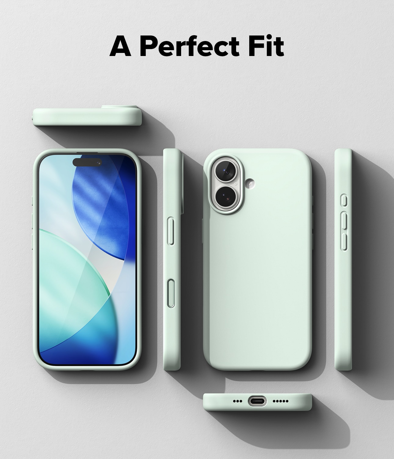 Silicone Magnetic Funda iPhone 17 Soft Mint