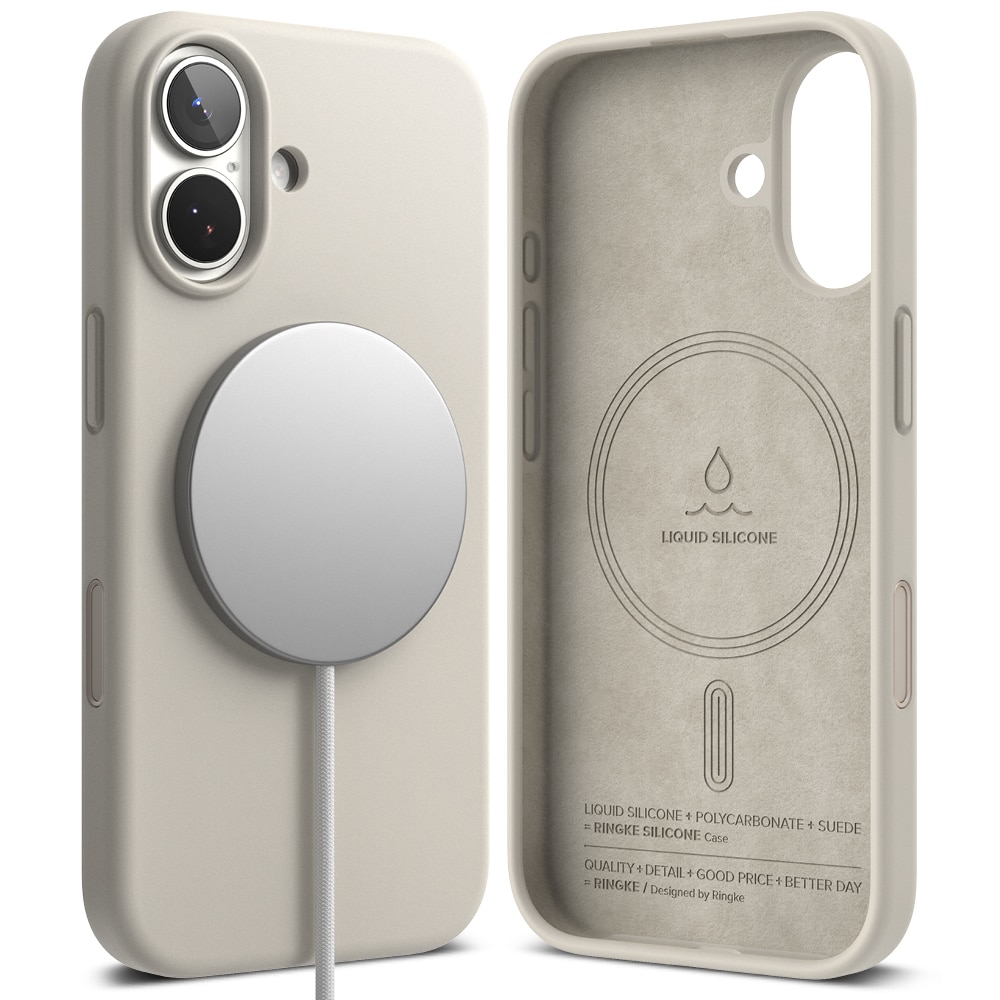 Silicone Magnetic Funda iPhone 17 Stone
