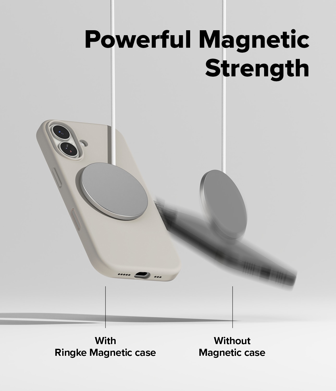 Silicone Magnetic Funda iPhone 17 Stone