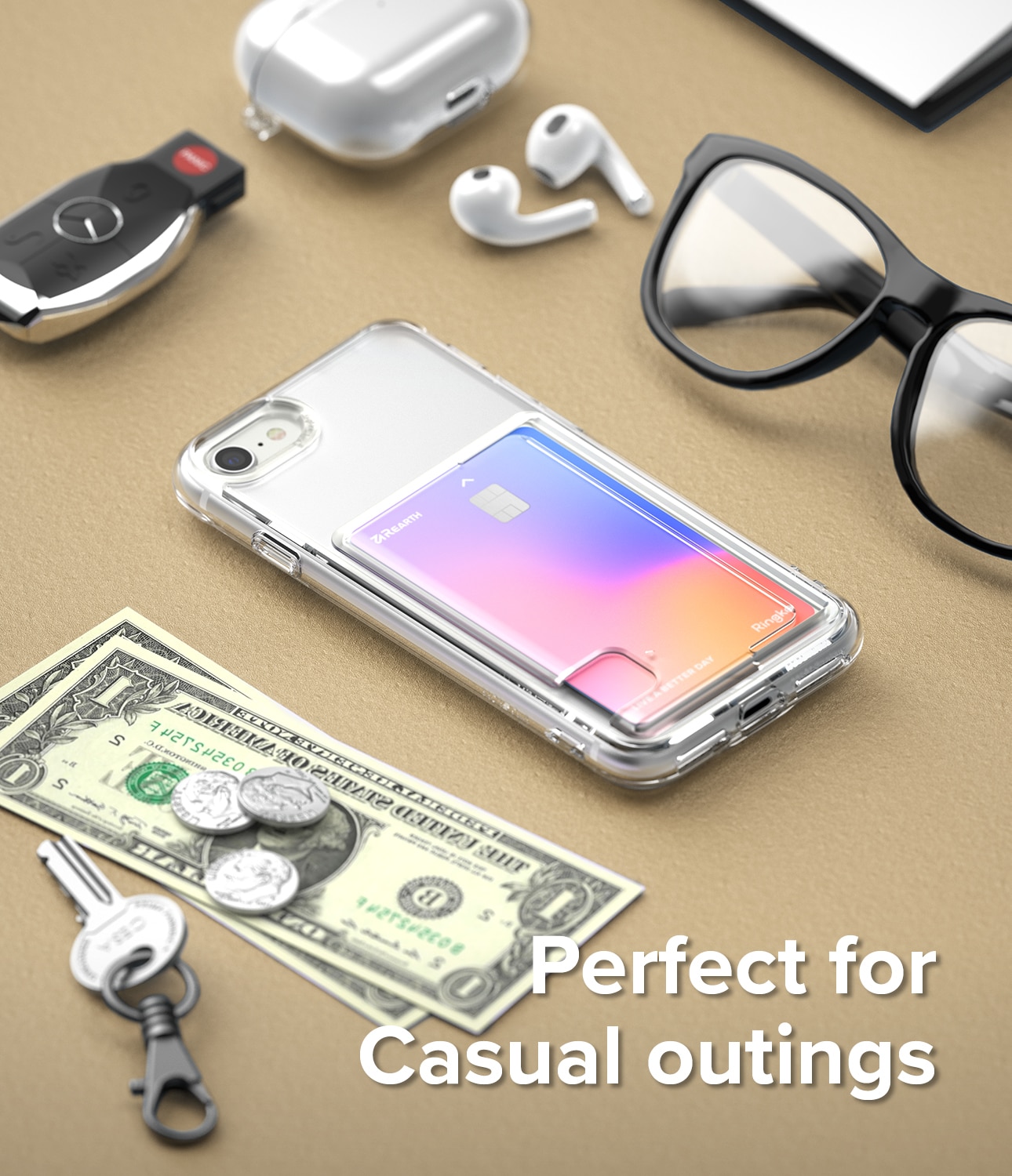 Funda Fusion Card iPhone SE 2022 transparente