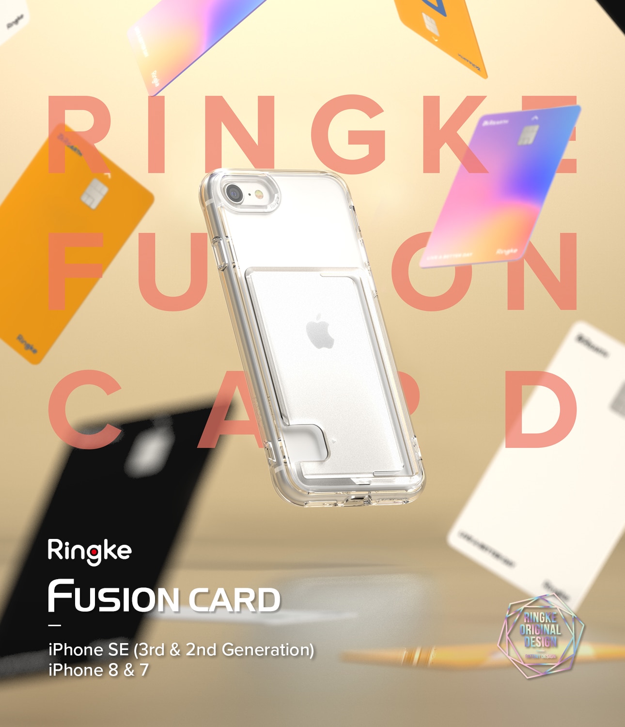 Funda Fusion Card iPhone SE (2022) Transparente