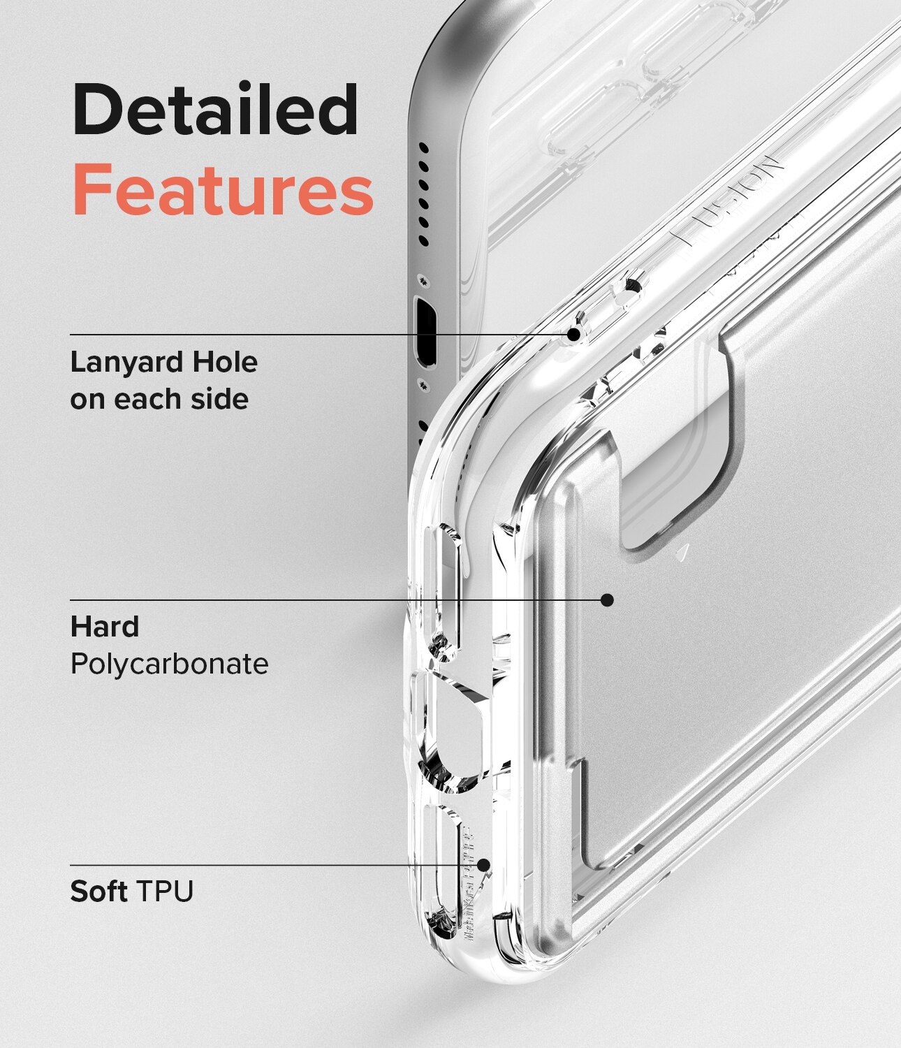 Funda Fusion Card iPhone SE 2022 transparente