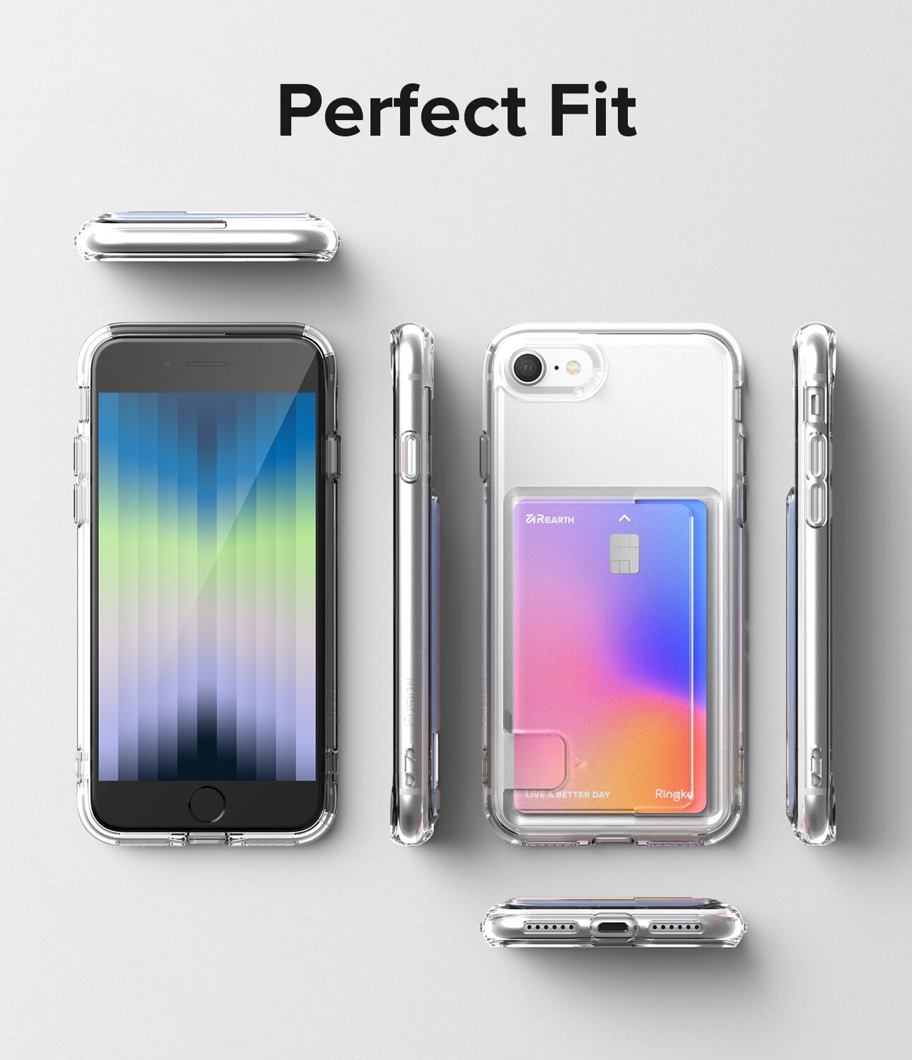 Funda Fusion Card iPhone SE 2022 transparente