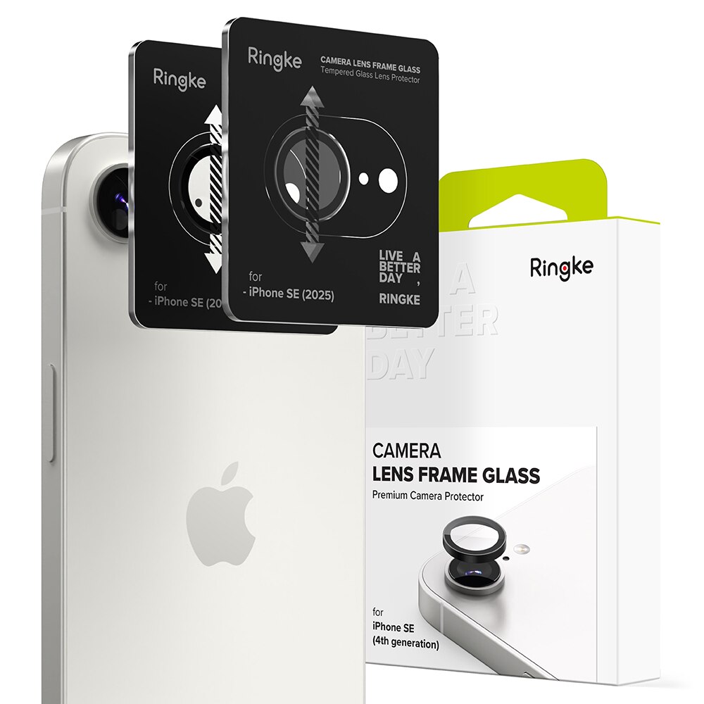 Camera Lens Frame Glass (2 piezas) iPhone 16e Black